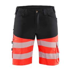 BLÅKLÄDER highvis shortsit stretch musta/huomiopunainen